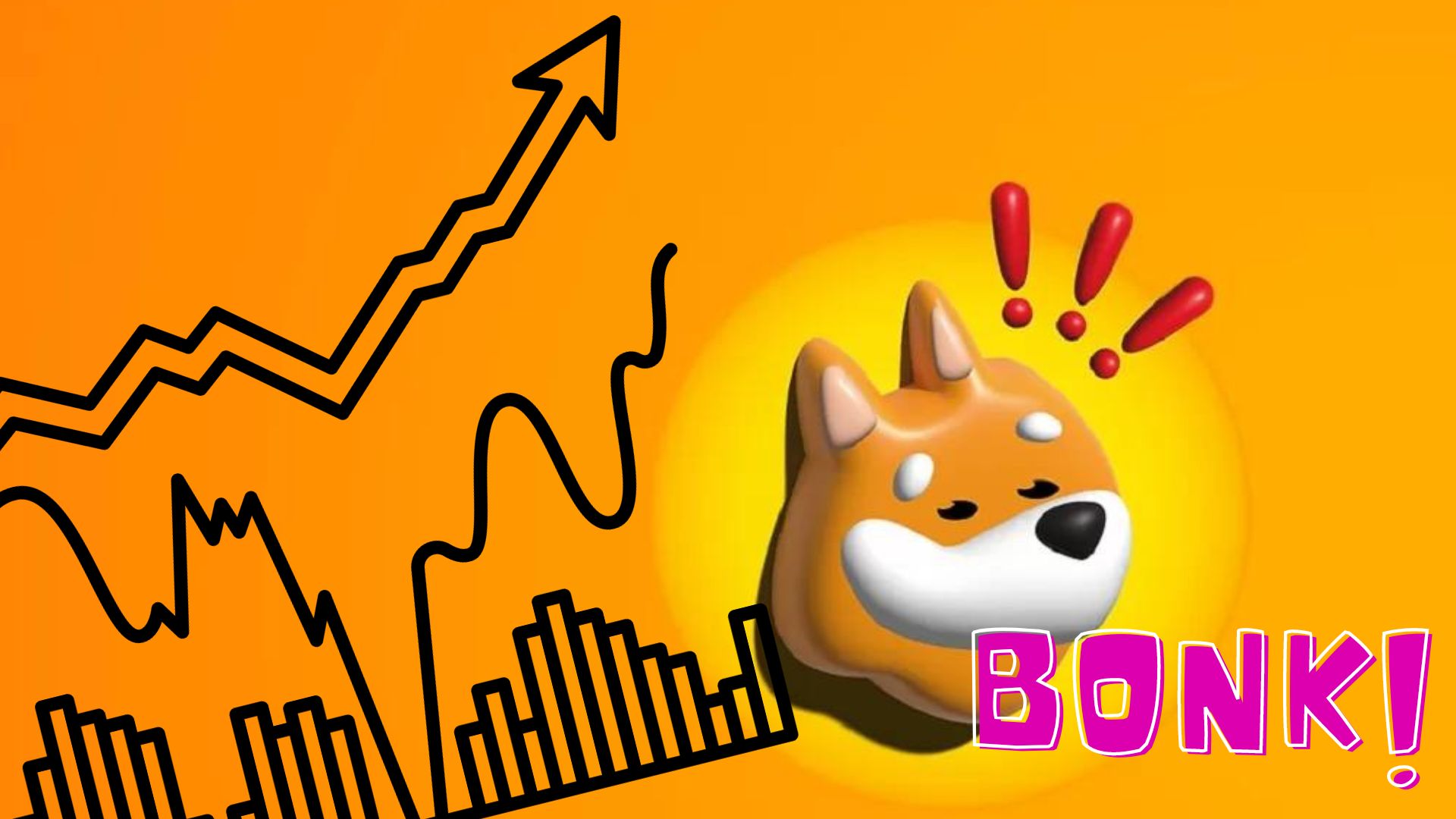 BONK meme coin logo displayed on a futuristic blockchain-themed background, representing its role in the Solana ecosystem