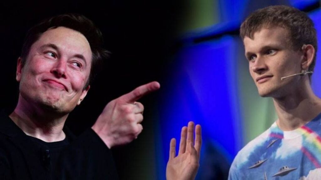 Portraits of Elon Musk and Vitalik Buterin symbolizing their influence on the 2025 cryptocurrency market comeback
